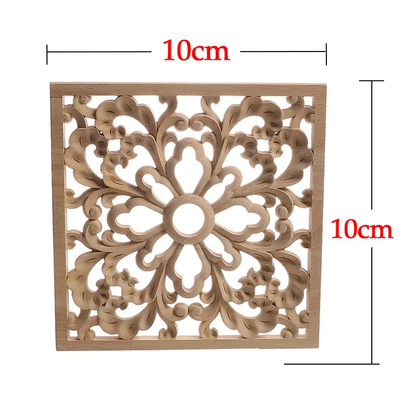 Wood Mouldings Wood Carving Door Onlay Wood Applique Wood Decal Antique Retro Modern Long Leaves Wooden Cabinet Furniture Corner