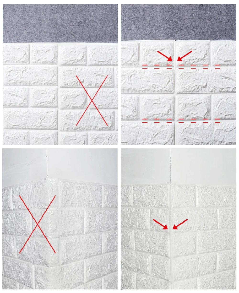 10Pcs Self-adhesive Panel Living Room Background Brick Waterproof Foam Wallpapers Bedroom Wall DIY Luxury Decor 3D Wall Sticker