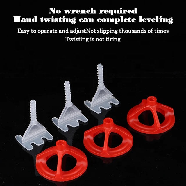 Easy to use plastic tile balancing system 