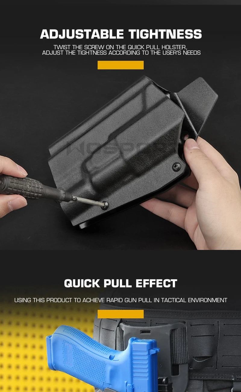 Kydex Holster for G17/19/19x/45 Inside Waistband Concealed Carry Holster Fit for G19x (Gen 1-5) Gun Holster X300 Light