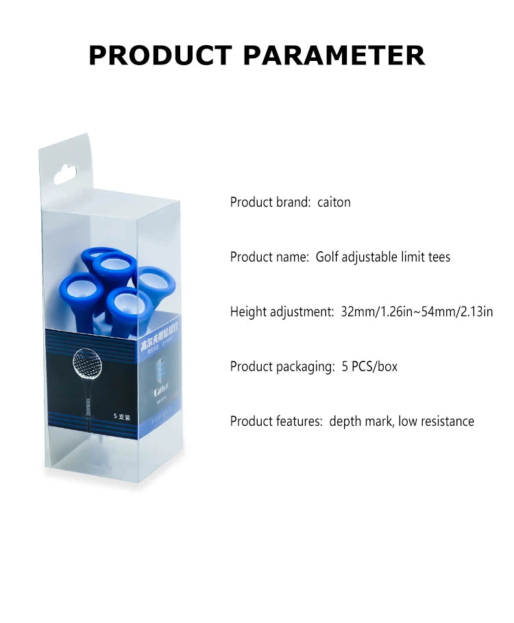 54mm Reusable Adjustable Magnetic Plastic Golf Tee