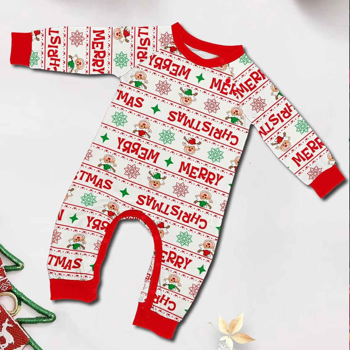 Merry Christmas Family - Matching Long Sleeve Pajama Set