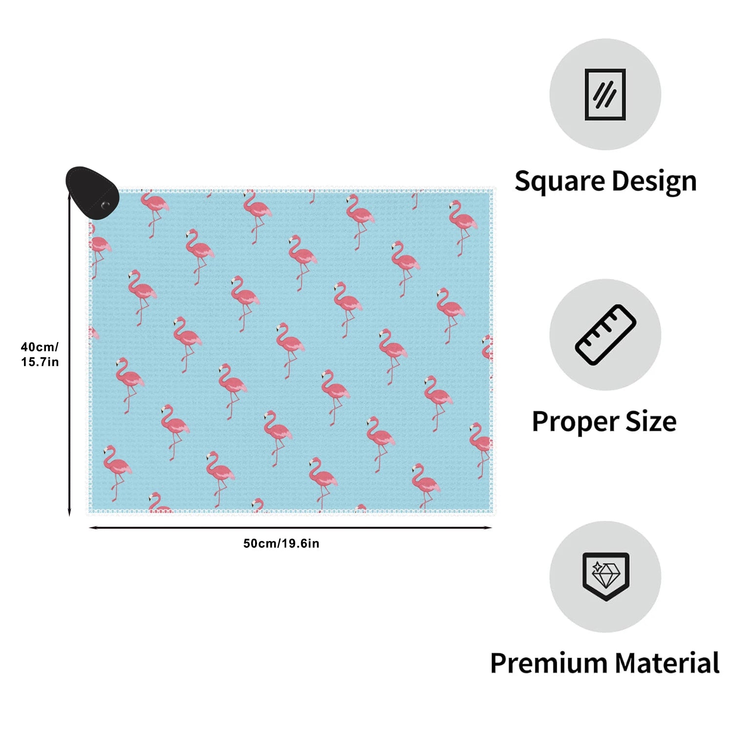 Ivy Wuxi Multi-Purpose Golf Towel Magnetic Microfiber