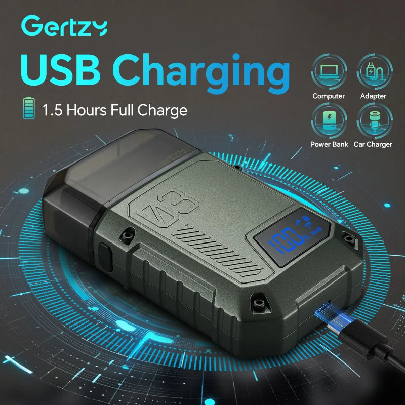 Aluminum USB electric shaver for men convenient travel