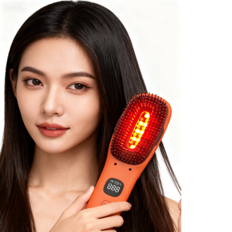 Electric Scalp Massager for Hair Growth and Hair Straightener with Comb 2 in 1 