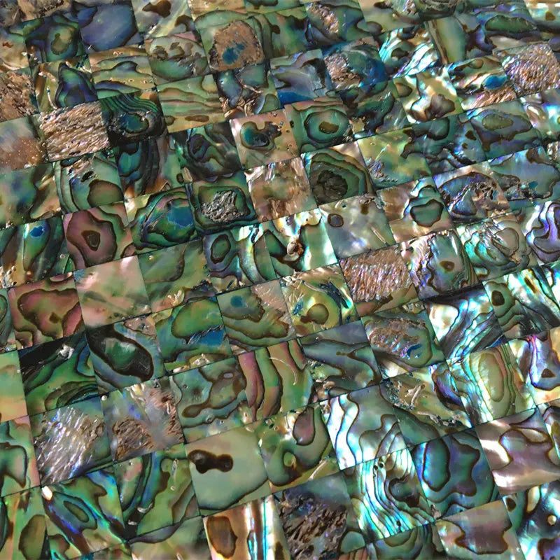 Square Abalone Mother of Pearl Mosaic Tile Shell Mosaic Interior Wall Kitchen Backsplash Tabletop Carpet Veneer - Daisan Mart