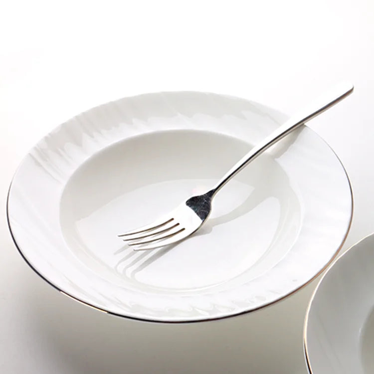 20pcs Ceramic Porcelain Dinnerware Sets Wholesale Luxury Embossed Bone China Dinner Set