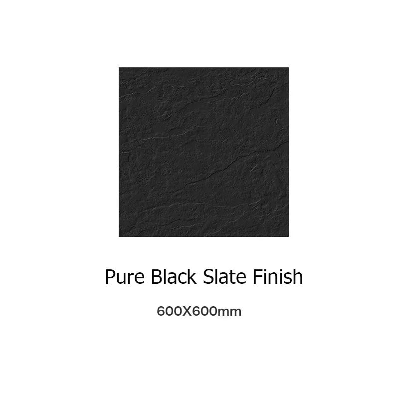 600x600mm/600x1200mm Matt Pure White  Slate Finish and Pure Black Slate Finish Porcelain Tile - Daisan Mart