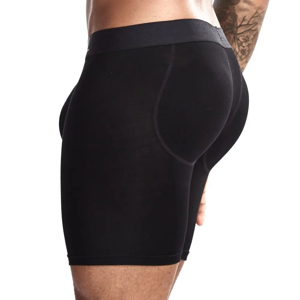 Men's Breathable Cotton Padded Butt Underwear with Removable Pads