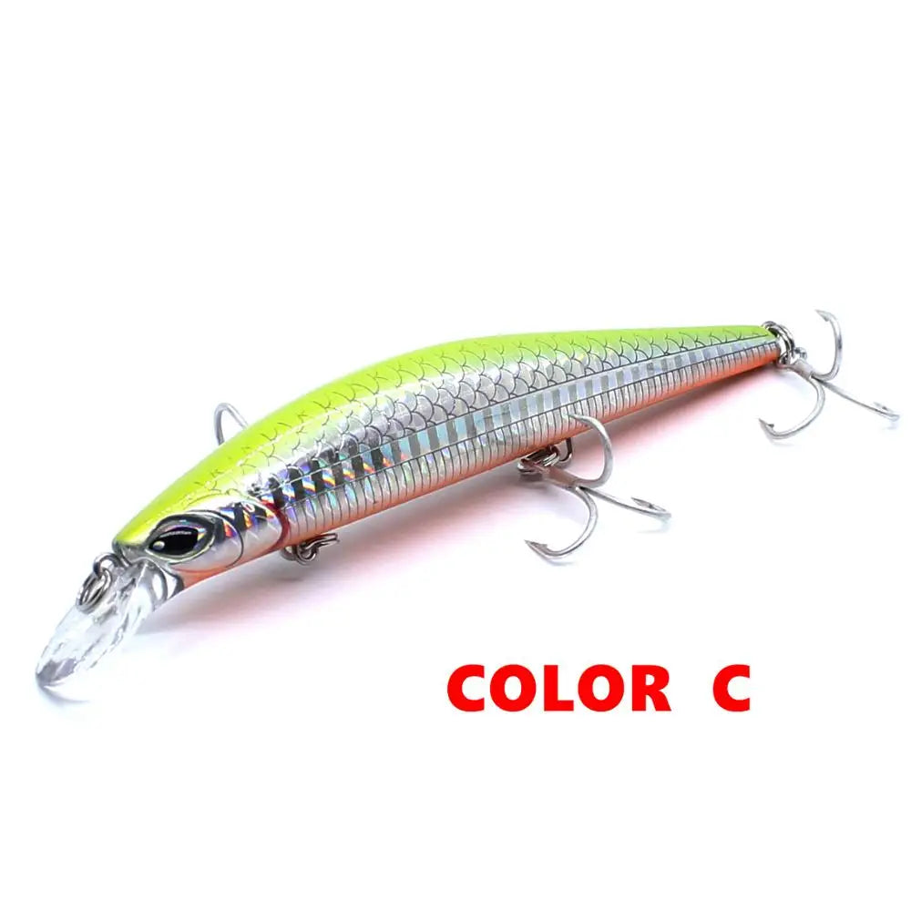 AOCLU-Minnow Jerkbait Wobbler, Deep Hard Bait Lure, Magnet Weight Transfer, Long Easy Distance Cast, 120mm, 20g Diving, 1.8m