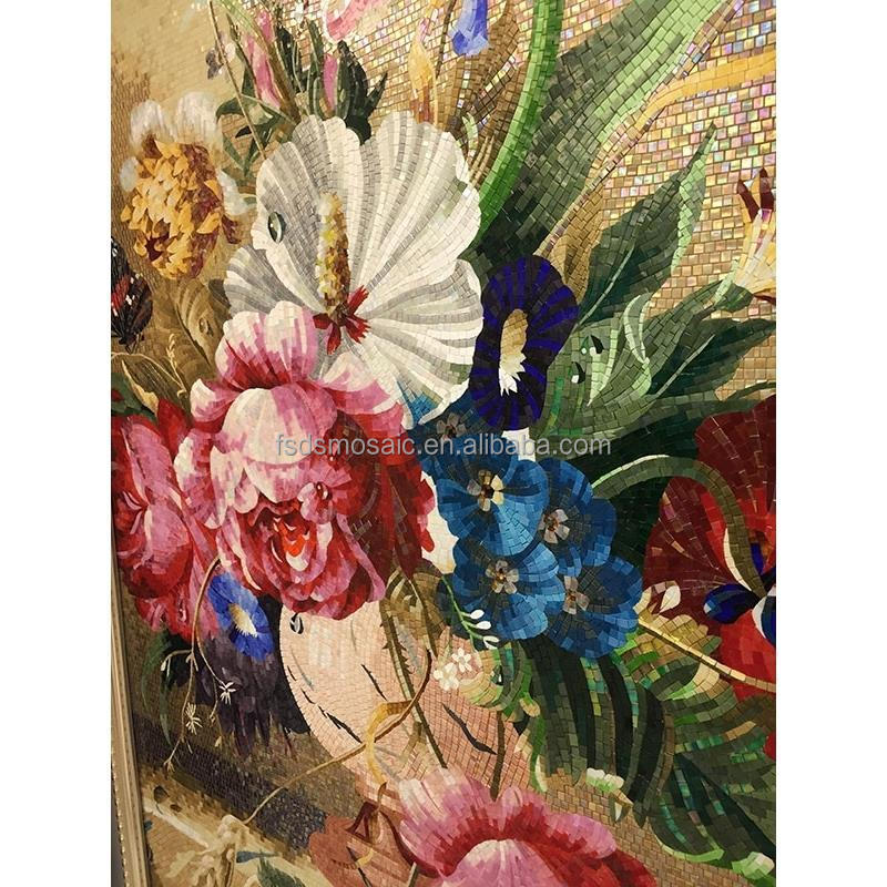 Decorative patterned art glass mosaic painting 