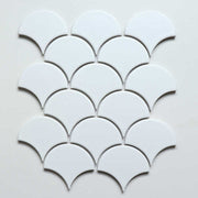White glazed porcelain mosaic tiles 295x335mm for kitchen 