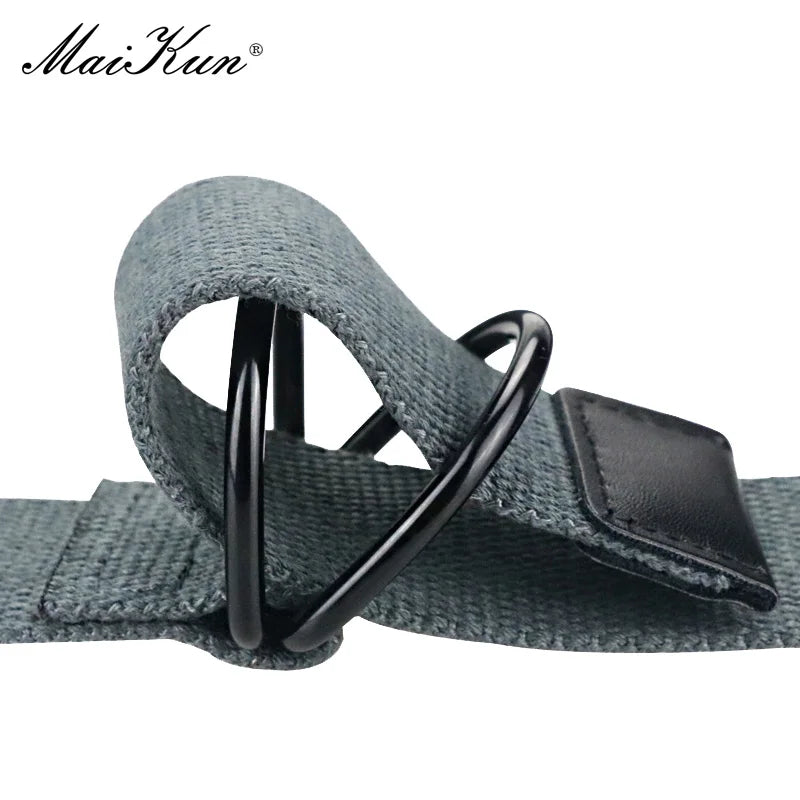 Maikun Unisex Double D-Buckle Canvas Belt