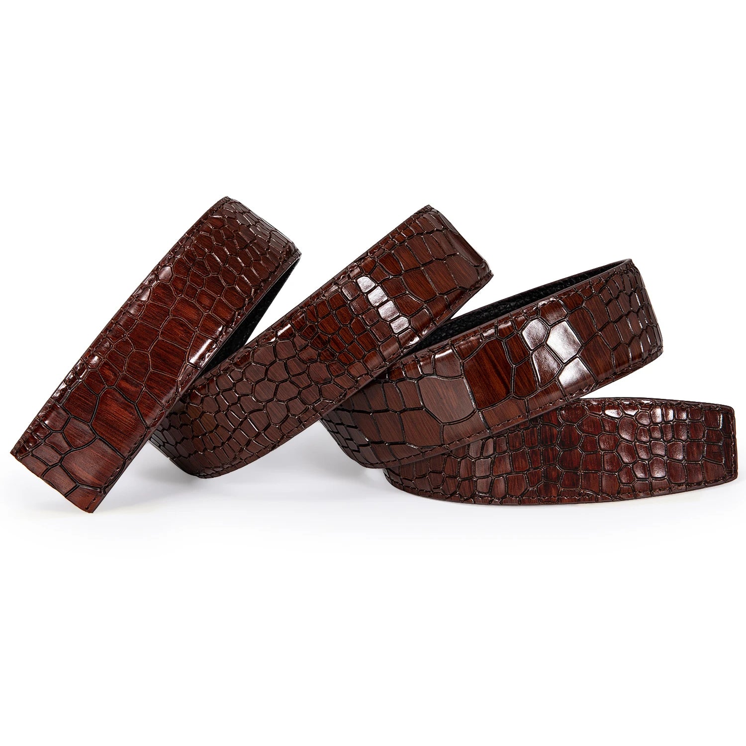 Men's Multi-Color Leather Belt 3.5cm With Automatic Buckle