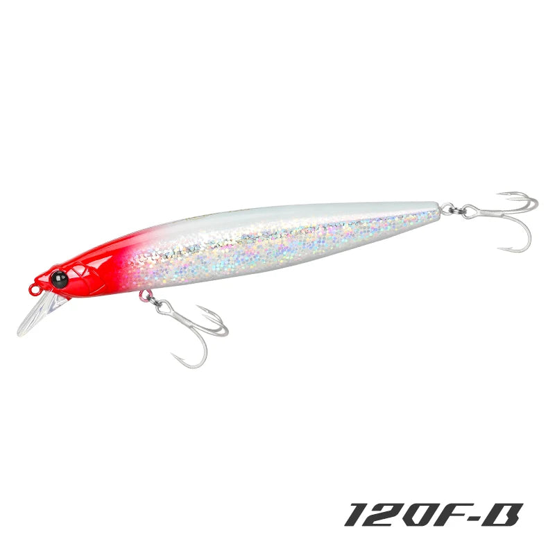 TSURINOYA 120F Ultra-long Casting Floating Minnow Saltwater Fishing Lure STINGER 120mm 19g Range 30-100cm Artificial Hard Baits