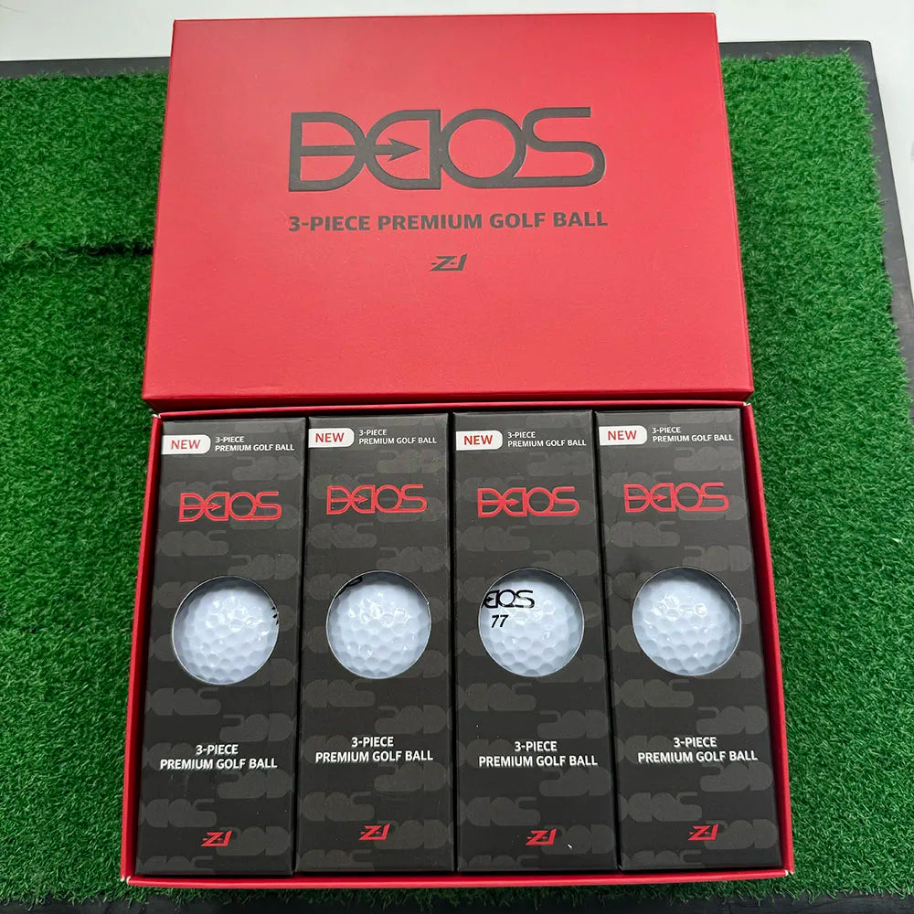 White 3-Piece Golf Ball - Box of 12 Long Hit Balls