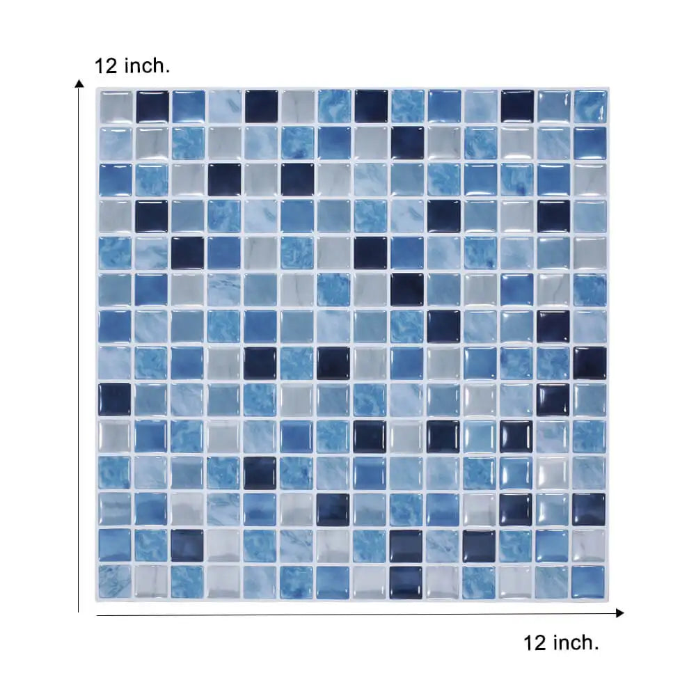 Premium 12x12 inch Kicthen Bathroom Backsplash Wall Stickers Self adhesive vinyl wallpaper shell and stick 3D Metro effect tiles