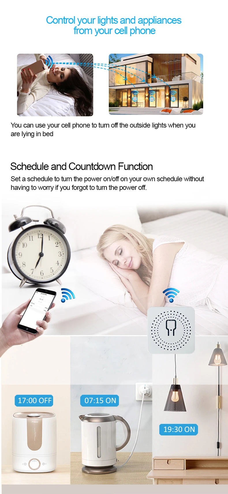 Công Tắc Thông Minh Tuya WIFI Mini 1 Kênh 16A