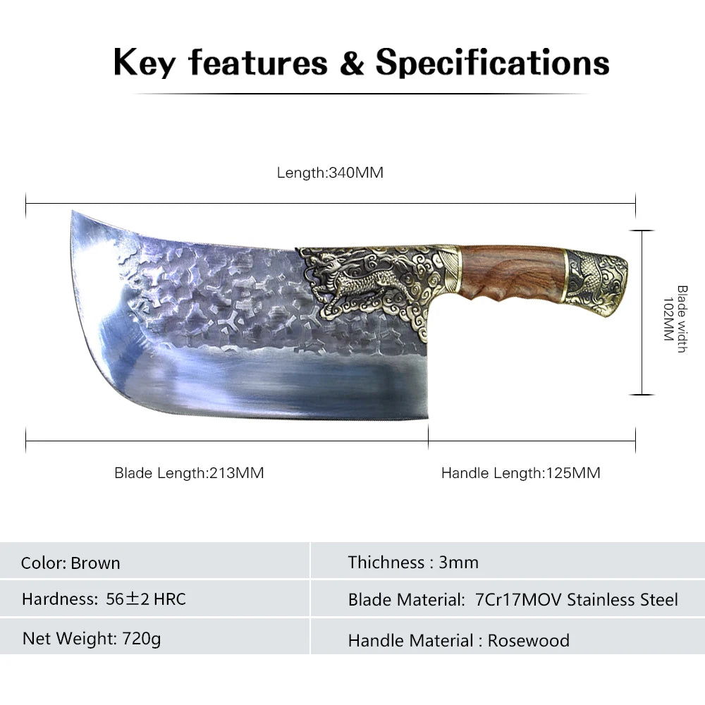 Dao Đầu Bếp Mini Sắc Bén Thủ Công Cắt Đa Năng