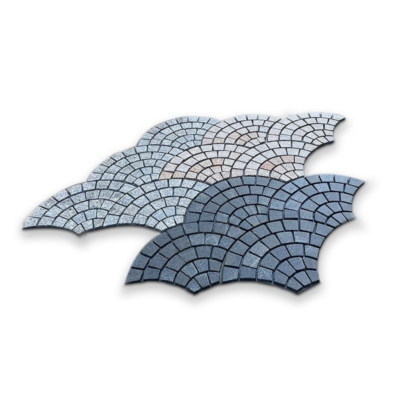 Solid mesh round granite paving for outdoor projects 