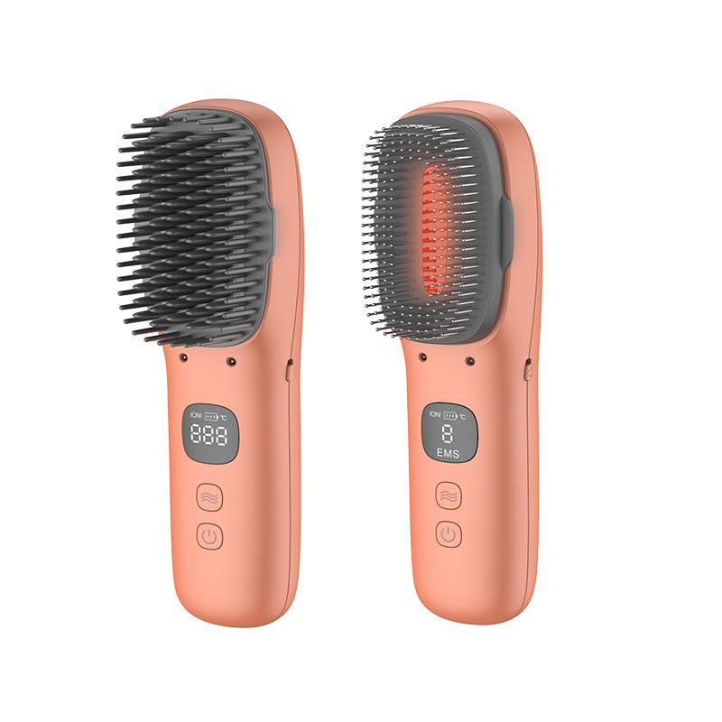 Electric Scalp Massager for Hair Growth and Hair Straightener with Comb 2 in 1 