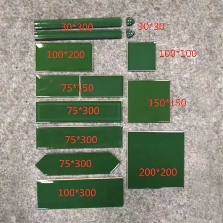 Ceramic Wall Tiles, Border Tiles 75x150, Green Color