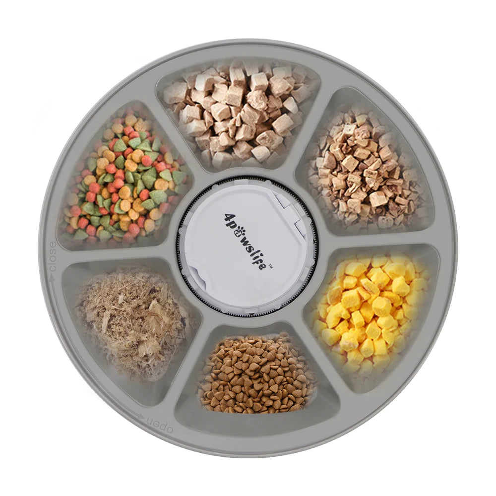 Automatic Feeder Pet Dog Round Timing Feeder 6 Meals 6 Grids Cat Dog Electric Dry Food Dispenser 24 Hours Feed Pet Supplies - Daisan Mart