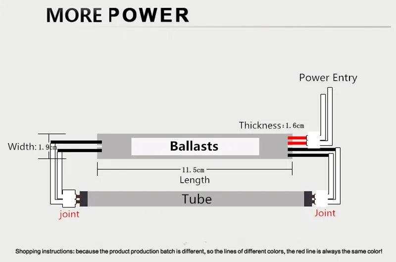Electronic ballast T4 T5 8-25W multi-function 220V mirror light