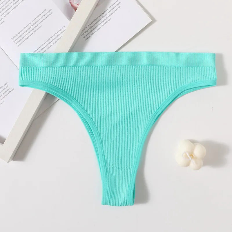 5Pcs/Set Seamless Briefs Women Brazilian Panties Sexy Lingerie Female Underpants Low Rise Bottom Solid Color Underwear ML