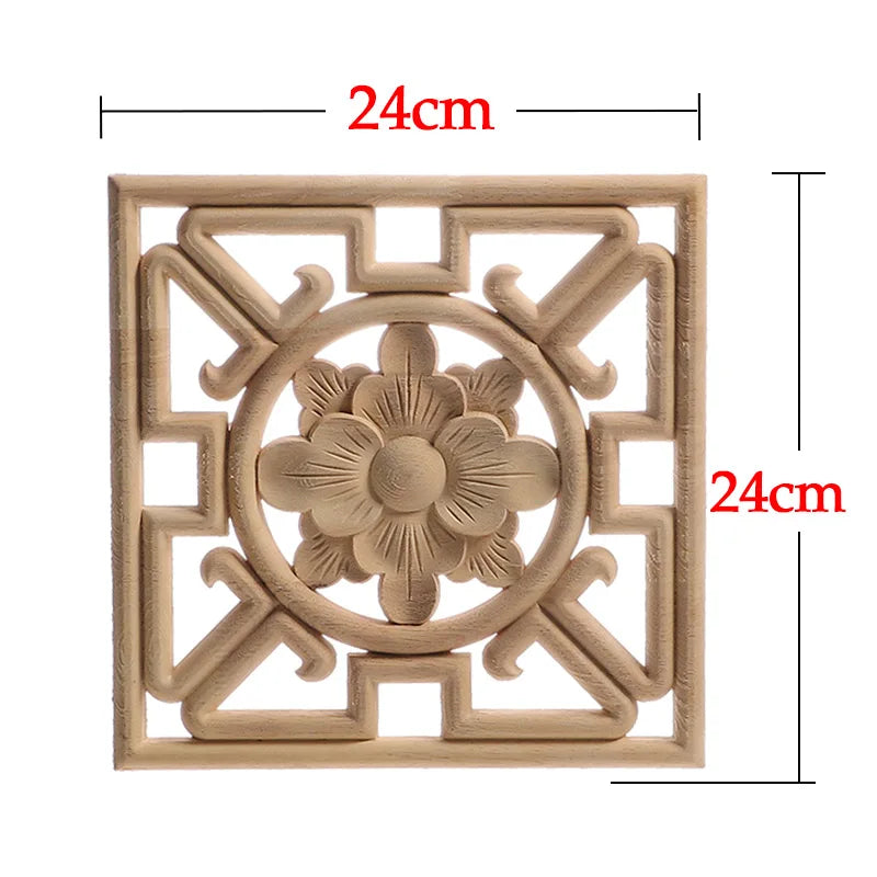 Wood Mouldings Wood Carving Door Onlay Wood Applique Wood Decal Antique Retro Modern Long Leaves Wooden Cabinet Furniture Corner