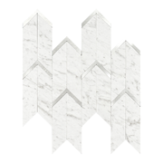 Custom silver white arrow shaped aluminum mosaic tiles in Foshan, self adhesive for kitchen 