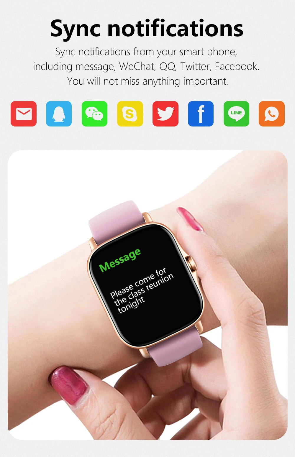 Smart watch 1.83 sports, health measurement, waterproof