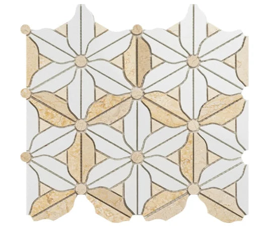 Gạch Mosaic Đá Tự Nhiên Hoa Văn Xanh Đá Cẩm Thạch