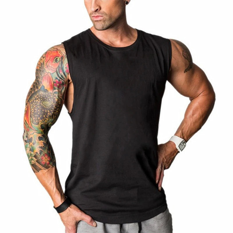Áo Tank Top Nam Tập Gym Thoáng Khí Cotton Cơ Bắp - Daisan Mart