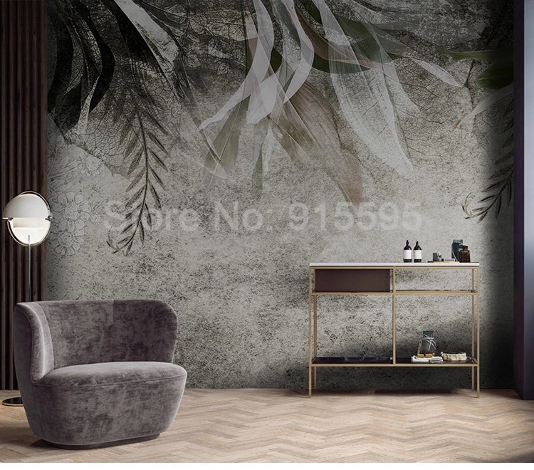 Custom Photo Mural 3D Retro Abstract Art Leaf Decor Wall Painting Bedroom Living Room Background Modern Wallpaper Wall Covering