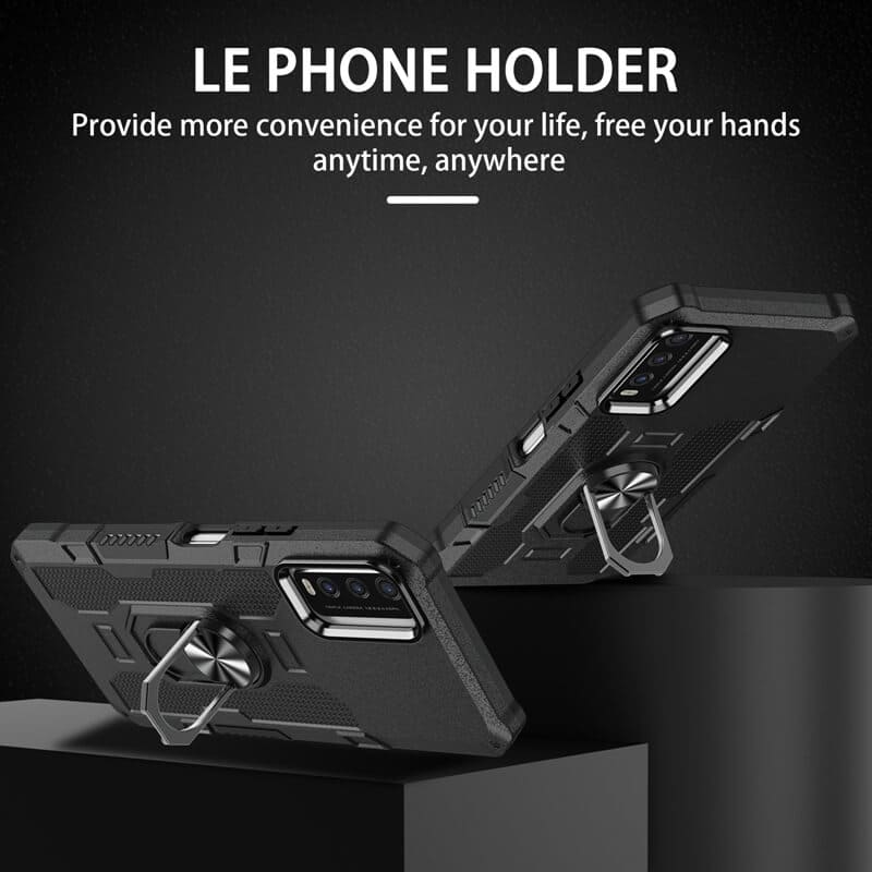 Ốp Lưng Điện Thoại Vivo Y17s Chất Lượng Cao Giáp Từ Tính TPU, Có Vòng Đỡ Sạc Không Dây, Chống Trượt Chống Sốc (Bán Buôn)
