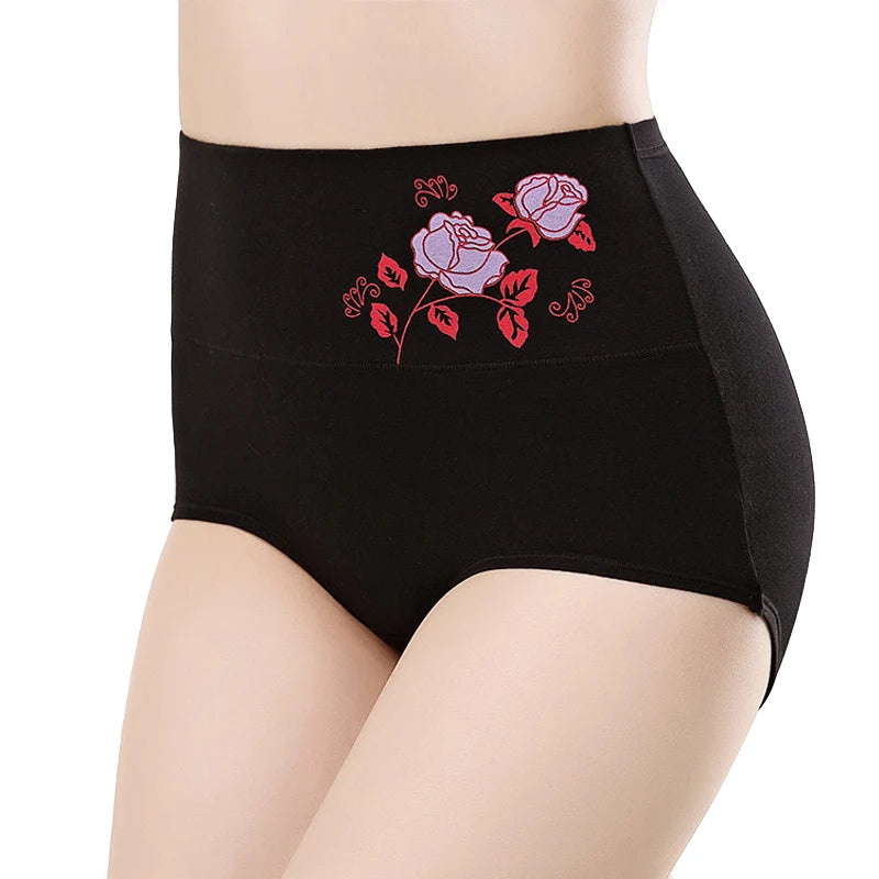 Women's 5XL High Waist Cotton Sexy Printed Panties