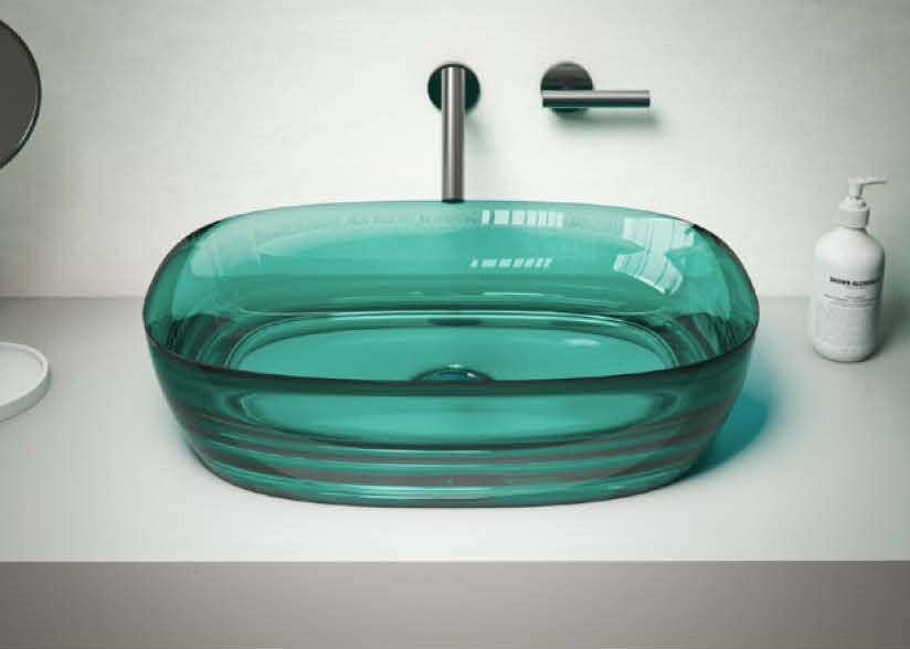 High quality transparent epoxy crystal acrylic wash basin 