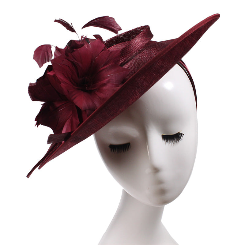 Mũ Pillbox Sinamay Thanh lịch Đa sắc, Đế Mũ Kentucky Derby, Mũ Nhà thờ Trang trọng cho Bé gái và Phụ nữ, Mũ Cài tóc Fascinator Váy cưới dành cho Nữ giới - Daisan Mart