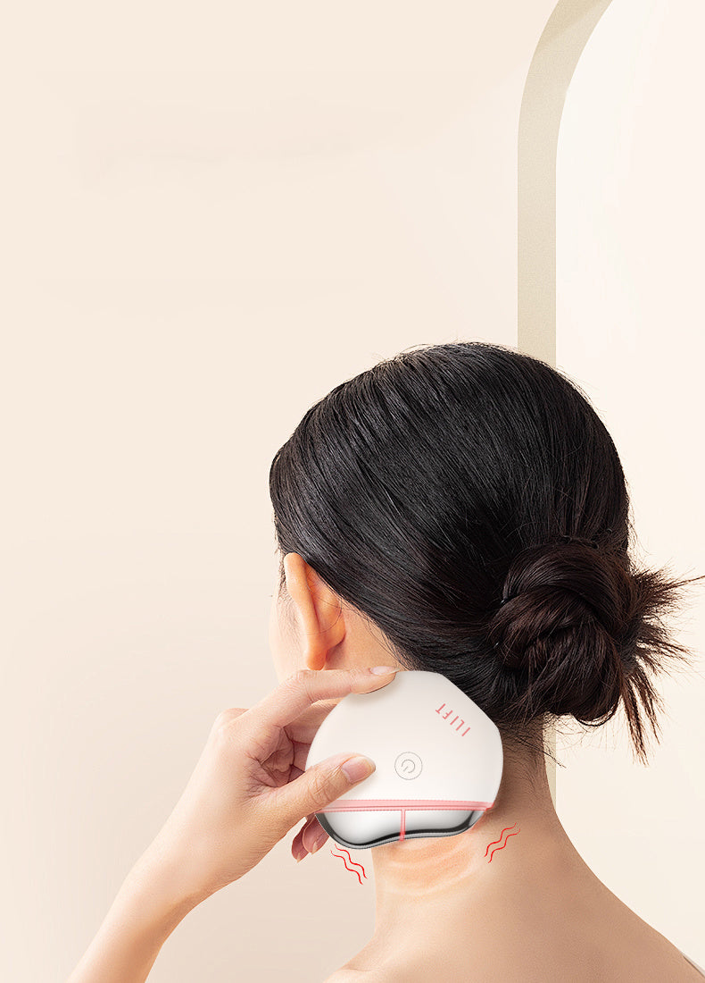 Máy làm đẹp mặt rung sóng âm và dòng điện siêu nhỏ, tích hợp Gua Sha điện Thương hiệu riêng - Daisan Mart