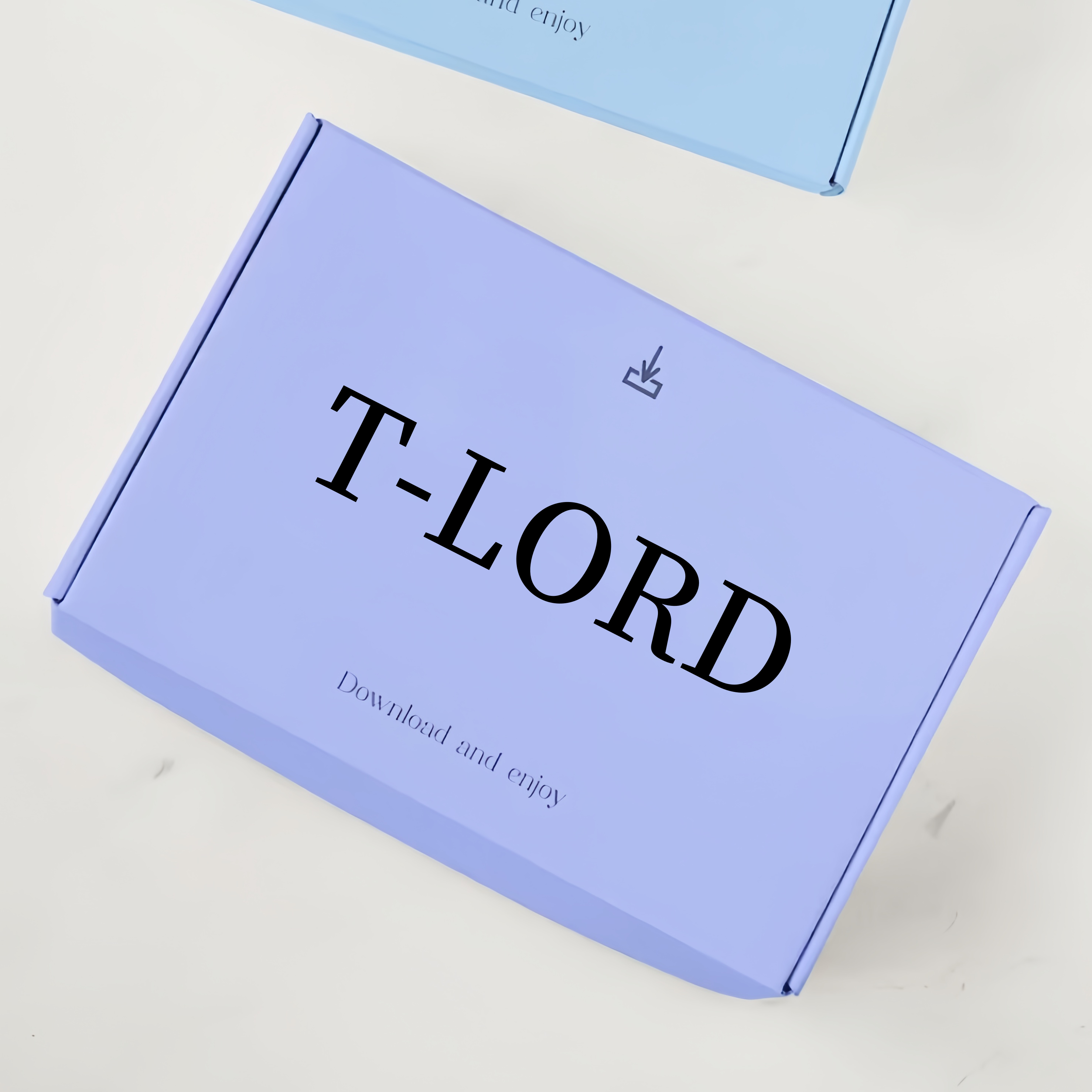 Purple Blue Airplane Style Shipping Box, Custom Logo Printing, Lightweight, Stackable, Low MOQ for E-commerce 