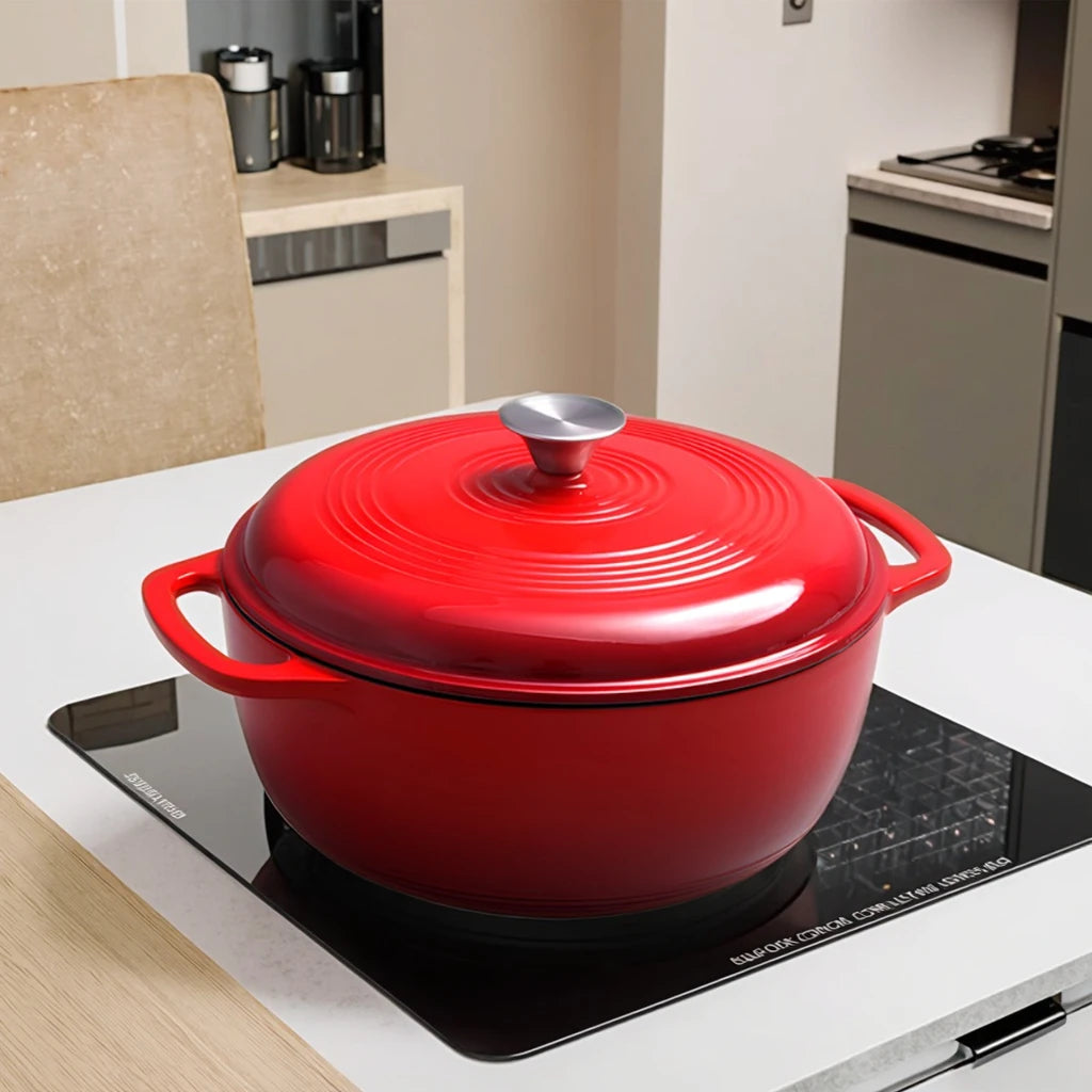 Bộ Nồi Gang Thân Thiện Môi Trường Tráng Men 28cm