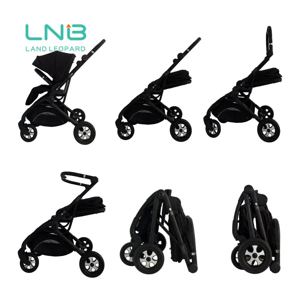 3-in-1 Multi-Function Stroller with Bag &amp; Foldable Baby Cradle