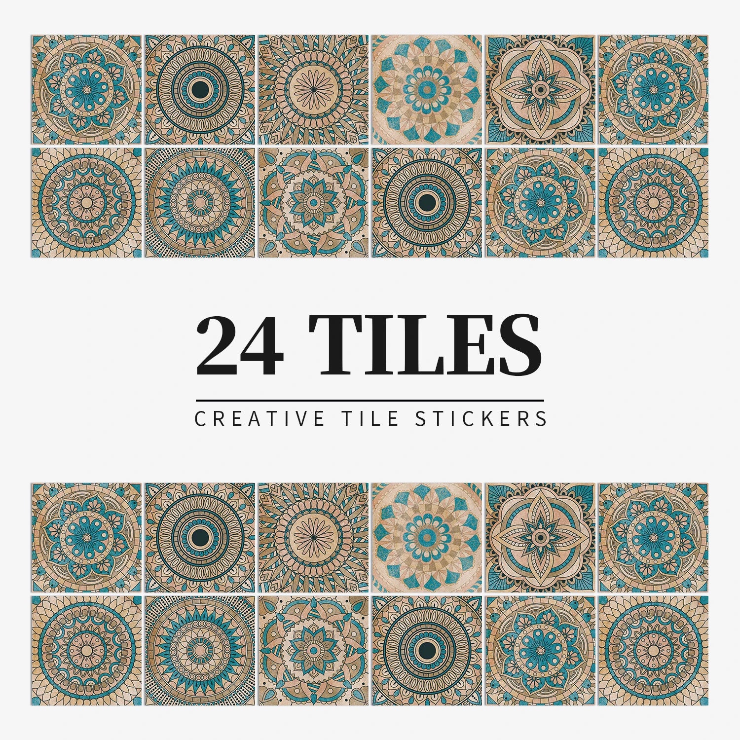 24pcs/set Light Color Tiles Sticker Wall Stickers Kitchen Bathroom Home Renovation Wallpaper Waterproof Self-adhesive Wall Decal
