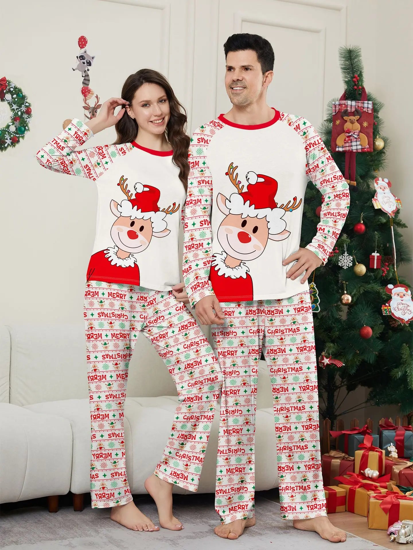 Merry Christmas Family - Matching Long Sleeve Pajama Set