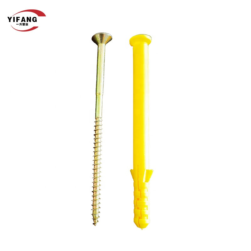 Bu lông nở nhựa 8mm tường khô màu vàng
