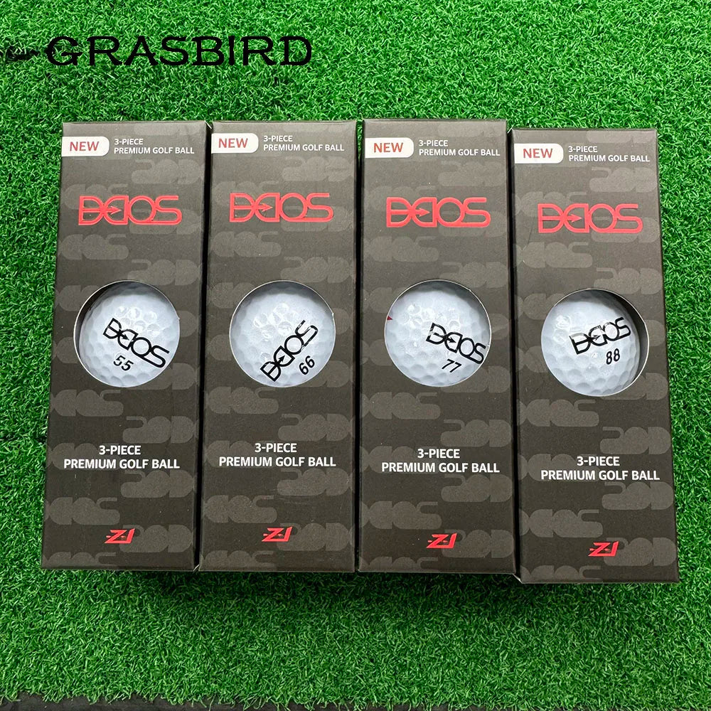 White 3-Piece Golf Ball - Box of 12 Long Hit Balls