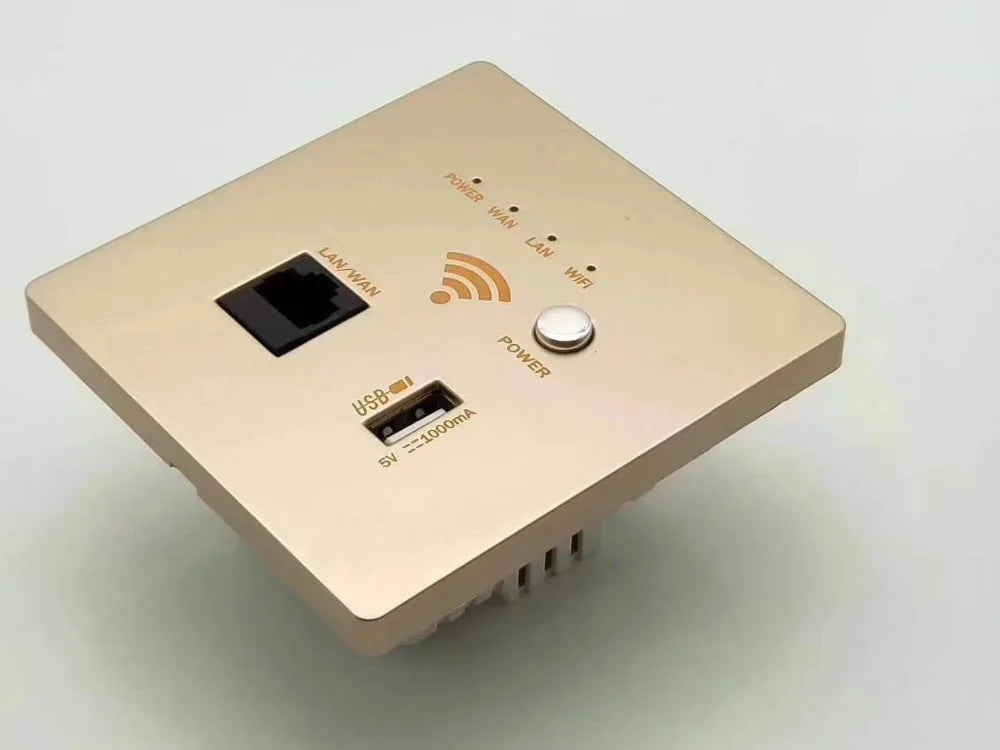 4 Colors 300M Wall Embedded Wireless WIFI AP Router PC Panel USB Outlet Wall Charger Smart Socket 5V 1000MA AC Power Supply