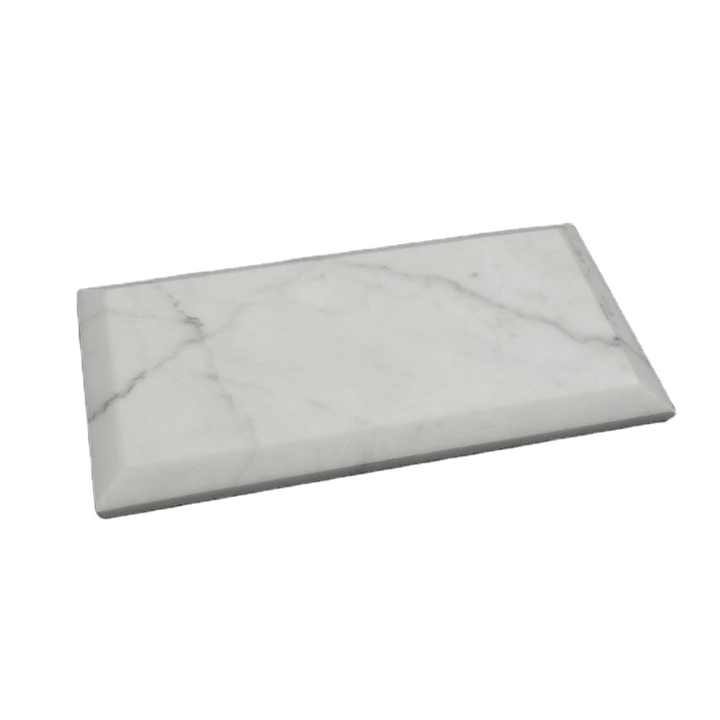 Good quality glossy white Carrara marble tiles 3x6 inch by kbstone