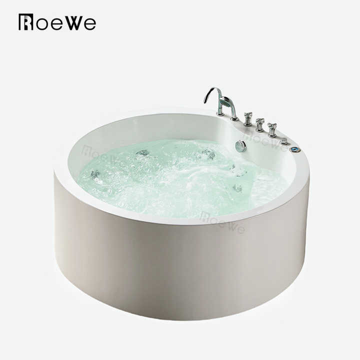 Luxury Massage Bathtub Acrylic Hydrotherapy Design Jacuzzi, Hotel Bathtub Spa Massage Bathtub Full Body Massage Modern Round Roewe 